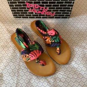 Summer Sandal Tropical Print Multicolored - Dirty Laundry - Size 8